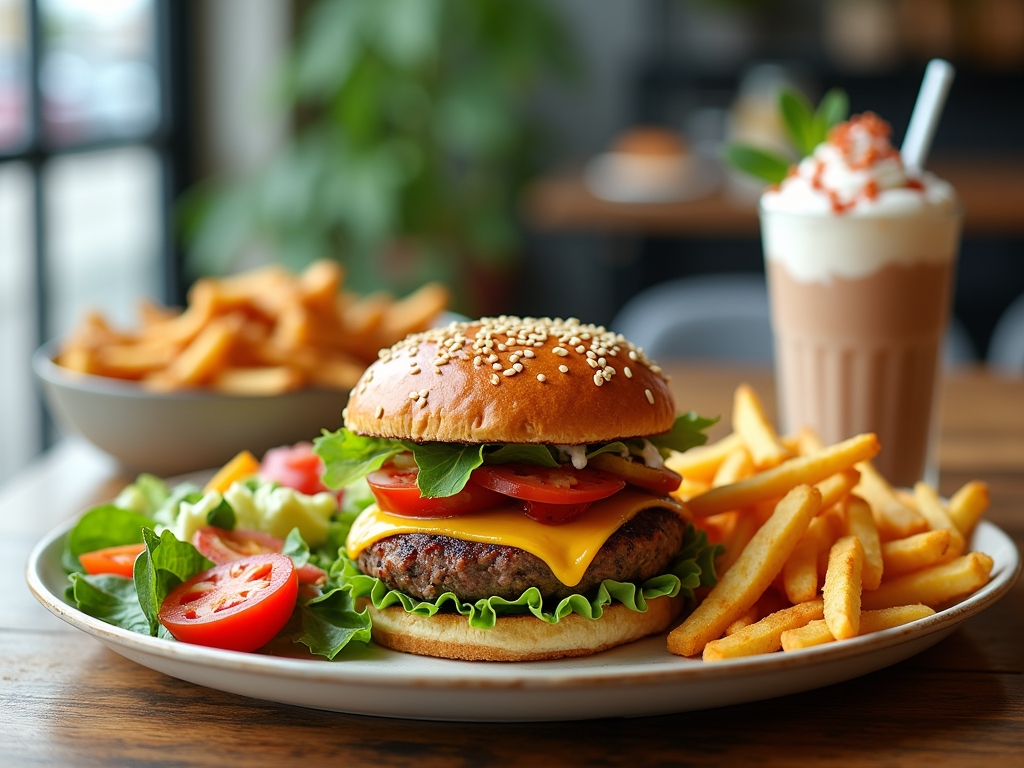Zdrowy posiłek zestawiony z tzw. "cheat meal" - uczta odstępstwo od diety